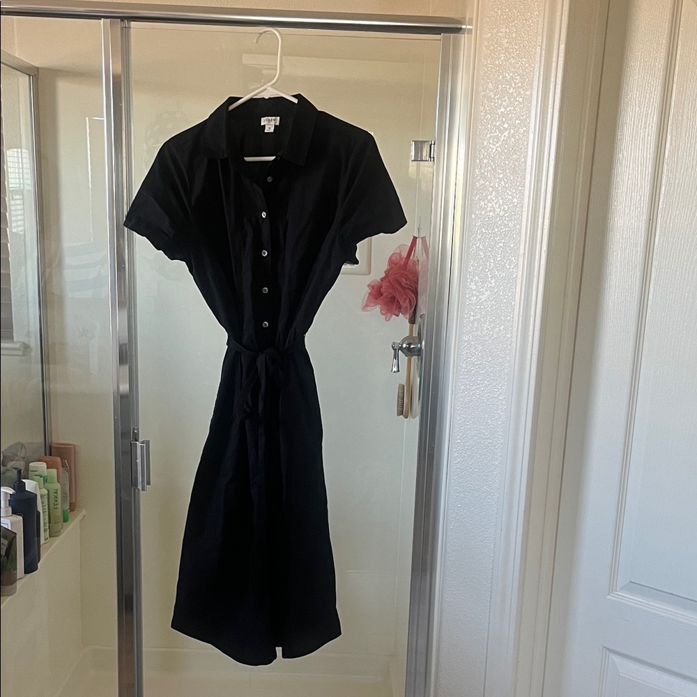 J. Crew Classic Black Midi Dress